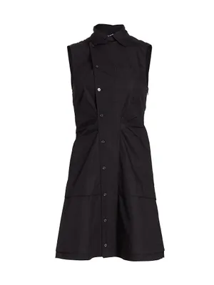 Satina Tiered Sleeveless Shirtdress