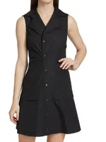 Satina Tiered Sleeveless Shirtdress