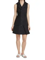 Satina Tiered Sleeveless Shirtdress