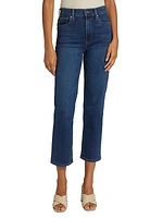 Sabine High-Rise Stretch Crop Straight-Leg Jeans