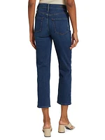 Sabine High-Rise Stretch Crop Straight-Leg Jeans