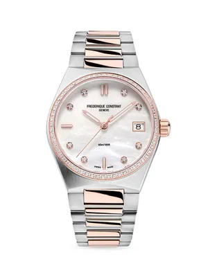 Highlife Two-Tone Stainless Steel & Diamond Bracelet Watch