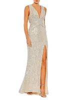 Ieena Sequin Sheath Gown