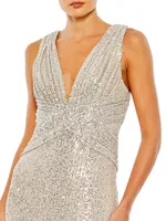 Ieena Sequin Sheath Gown