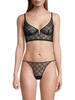 Handcuff Mesh Longline Bra