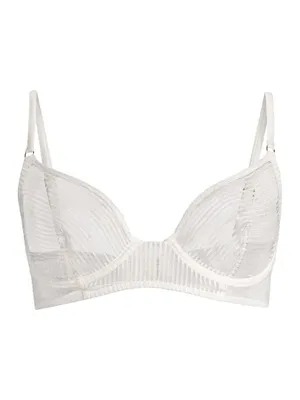 Striped Lace Demi Bra