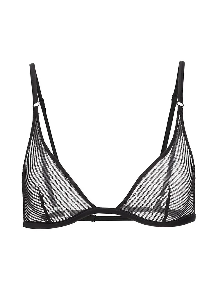 Sheer Stripe Triangle Bra