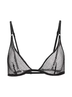 Sheer Stripe Triangle Bra