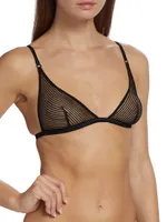 Sheer Stripe Triangle Bra