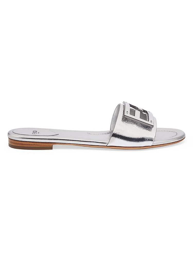 Metallic Leather Logo Slides