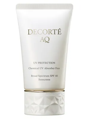 AQ UV Protection Chemical UV Absorber Free Broad Spectrum SPF40 Sunscreen