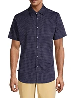 Halyard Polka-Dot Short-Sleeve Knit Shirt