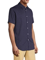 Halyard Polka-Dot Short-Sleeve Knit Shirt