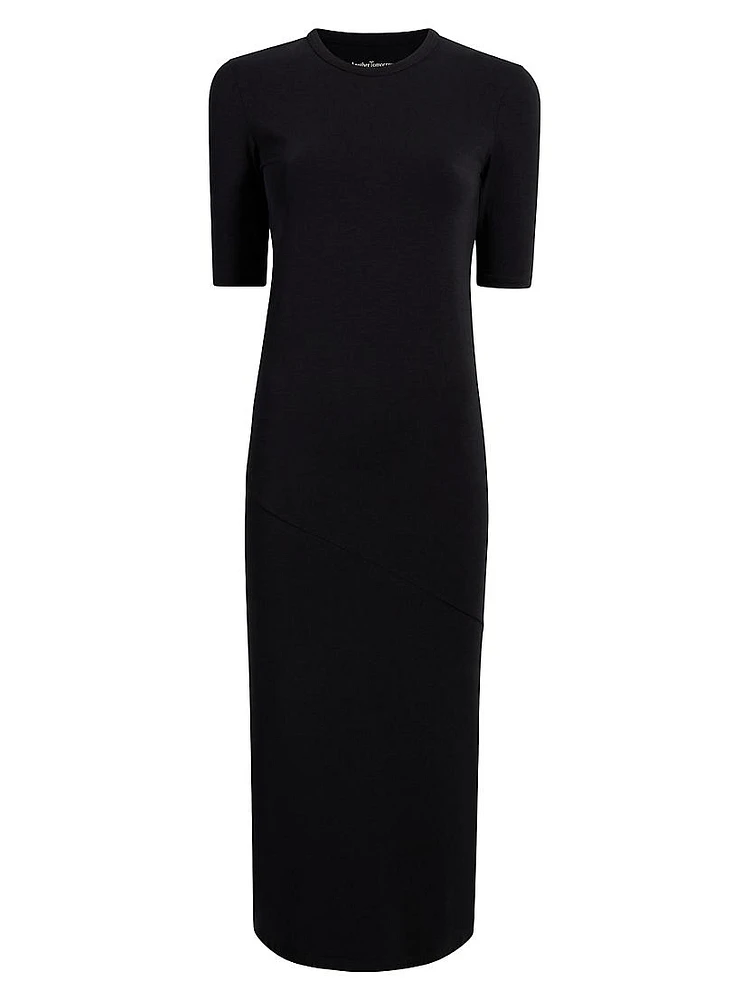 Crewneck Body-Con Midi-Dress