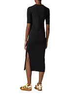 Crewneck Body-Con Midi-Dress