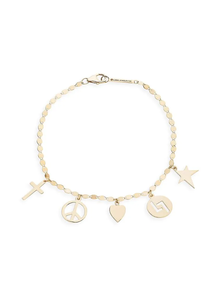 14K Yellow Gold Charm Bracelet