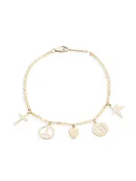 14K Yellow Gold Charm Bracelet