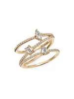 Flawless Fancy 14K Yellow Gold & Diamond Statement Ring