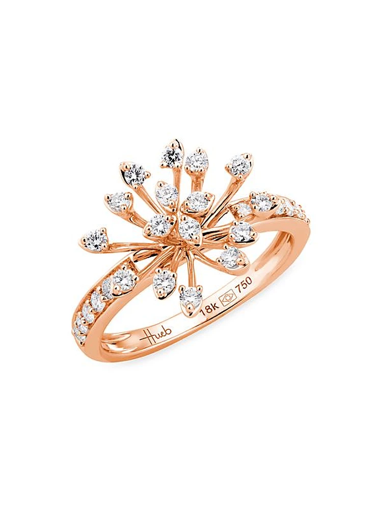 Luminus 18K Pink Gold & Diamond Burst Ring