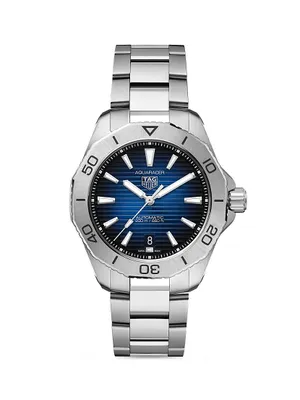 Aquaracer Stainless Steel, Mother-Of-Pearl & Diamond Sunray Watch
