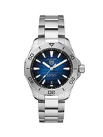 Aquaracer Stainless Steel, Mother-Of-Pearl & Diamond Sunray Watch