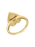 14K Yellow Gold & 0.21 TCW Diamond Heart Ring