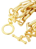 18K Gold-Plated Chain-Link Bracelet