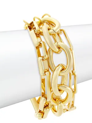 18K Gold-Plated Chain-Link Bracelet