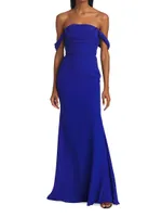 Andree Draped Strapless Gown