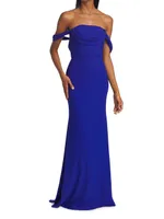 Andree Draped Strapless Gown