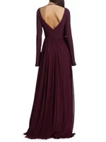 Leonie V-Neckline Gown