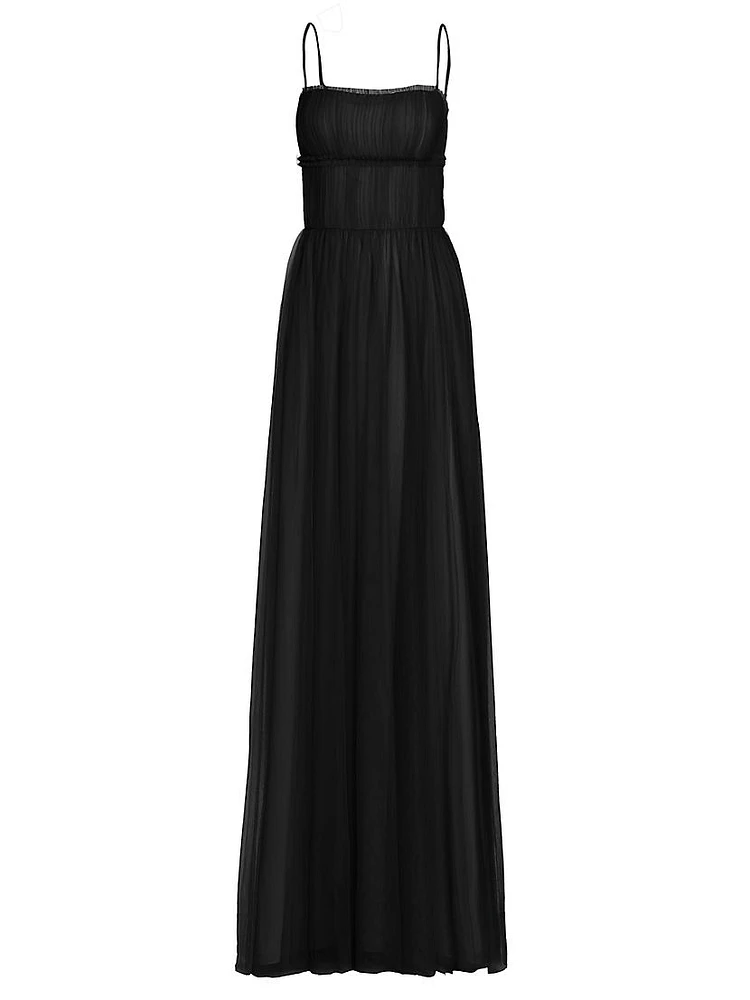 Manuela Tulle Cape Back Gown