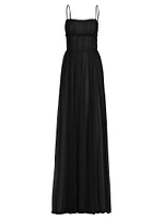 Manuela Tulle Cape Back Gown