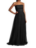 Manuela Tulle Cape Back Gown