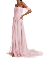 Miriam Pleated Tulle Gown