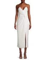 Come On Home Twisted Strapless Midi-Dress