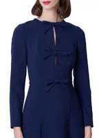 Icon Triple Bow Midi-Dress