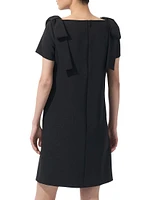 Icon Bow-Embellished Shift Dress