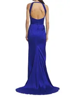 Constance High Front Slit Gown