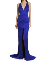 Constance High Front Slit Gown