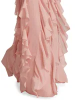 Charlene Ruffle-Embellished Gown