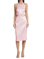 Clotilde Satin Waist Cut-Out Dress