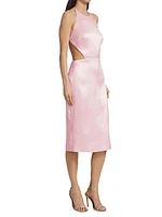 Clotilde Satin Waist Cut-Out Dress