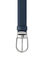 Horseshoe Buckle Reversible Leather Belt