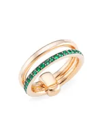 Iconica 18K Rose Gold & Emerald Ring