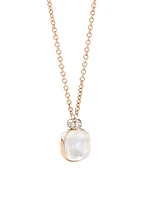 Nudo Two-Tone 18K Gold, White Topaz, Mother Of Pearl & Diamond Necklace