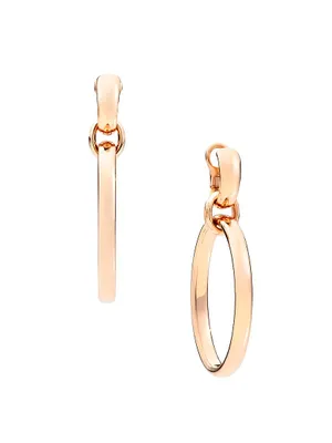 Iconica 18K Rose Gold Drop Hoop Earrings