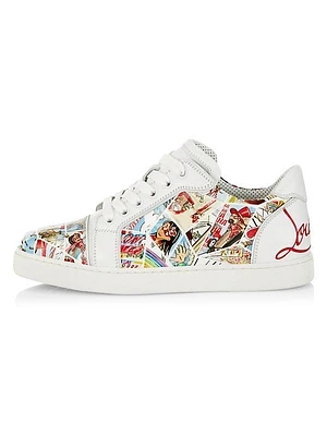 Fun Vieira Comic-Print Low-Top Sneakers