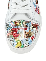 Fun Vieira Comic-Print Low-Top Sneakers