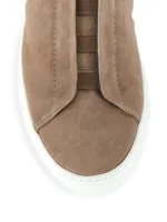 Stone Suede Slip-On Sneakers